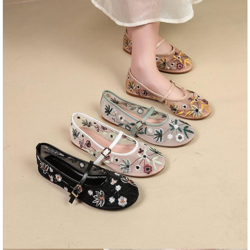 Summer Light Clothing - 2026 Summer Mesh Embroidered Flower Ballet