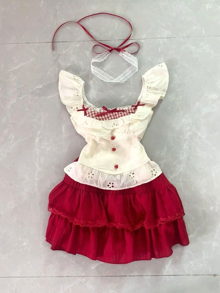 Summer Alt Clothing - Summer Sweet Patchwork Two Piece Set