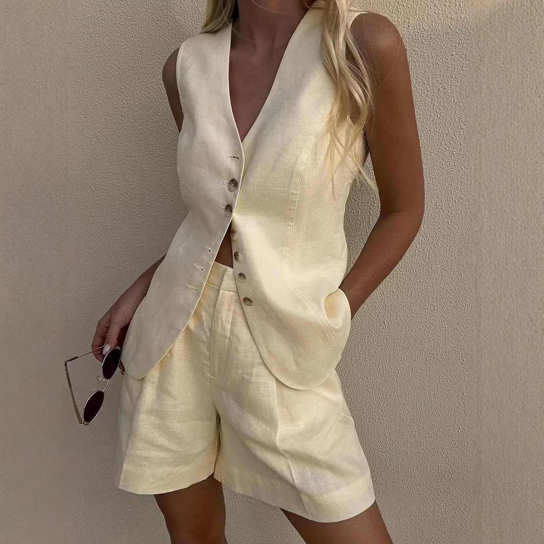 Summer Clothing Linen - Wolfeel Cotton linen Chic Casual Vest
