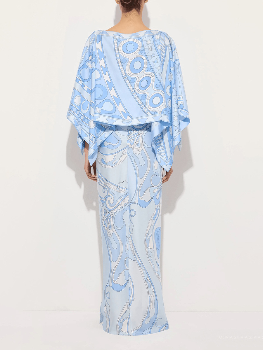 VGH Light Blue Abstract Print  - Summer Light Clothing 评论和价格