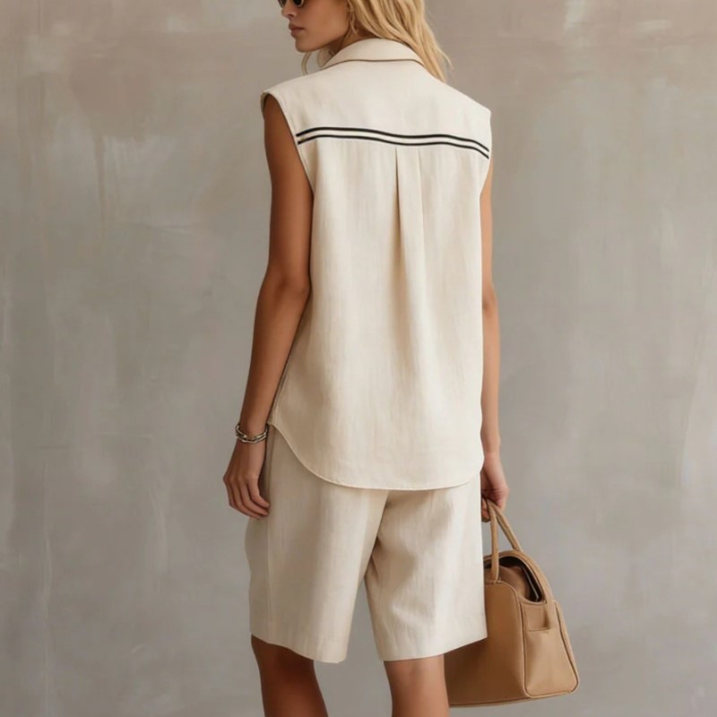 Summer Fashion Solid Linen Ble - Summer Clothing Linen 评论和价格