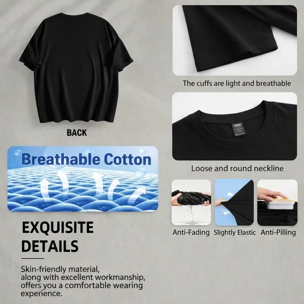 Men's Cotton Round Neck Short- - Summer Days Clothing 评论和价格