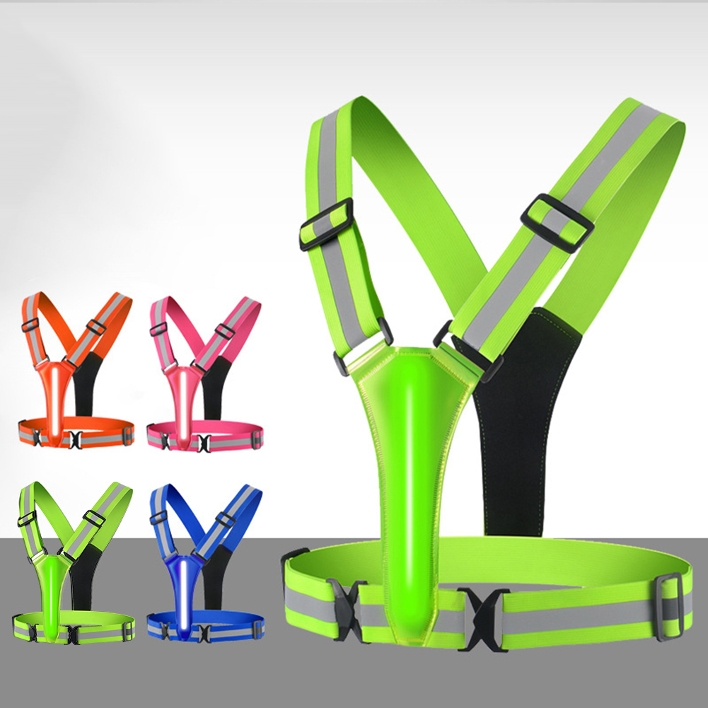 LED Running Vest USB Rechargea - Summer Nights Clothing 评论和价格