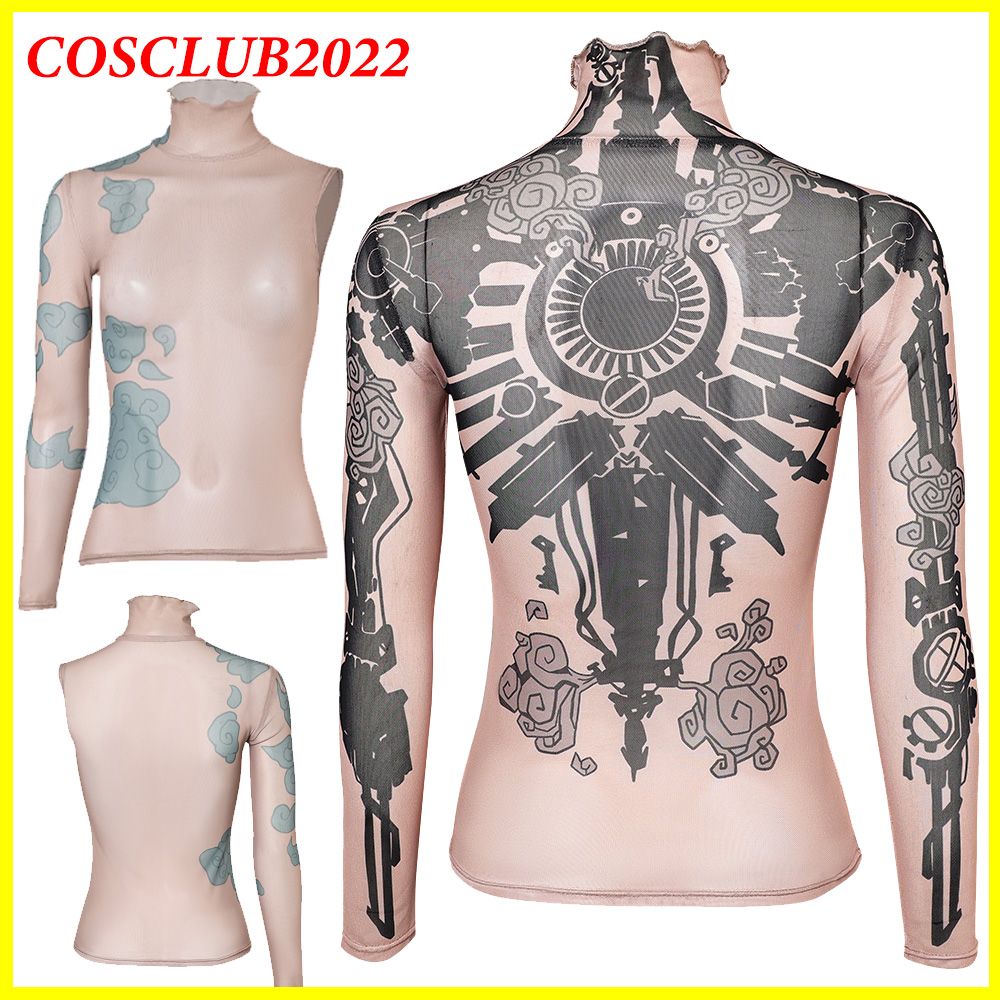 Women Arcane Jinx Cosplay Shir - Summer Alt Clothing 评论和价格
