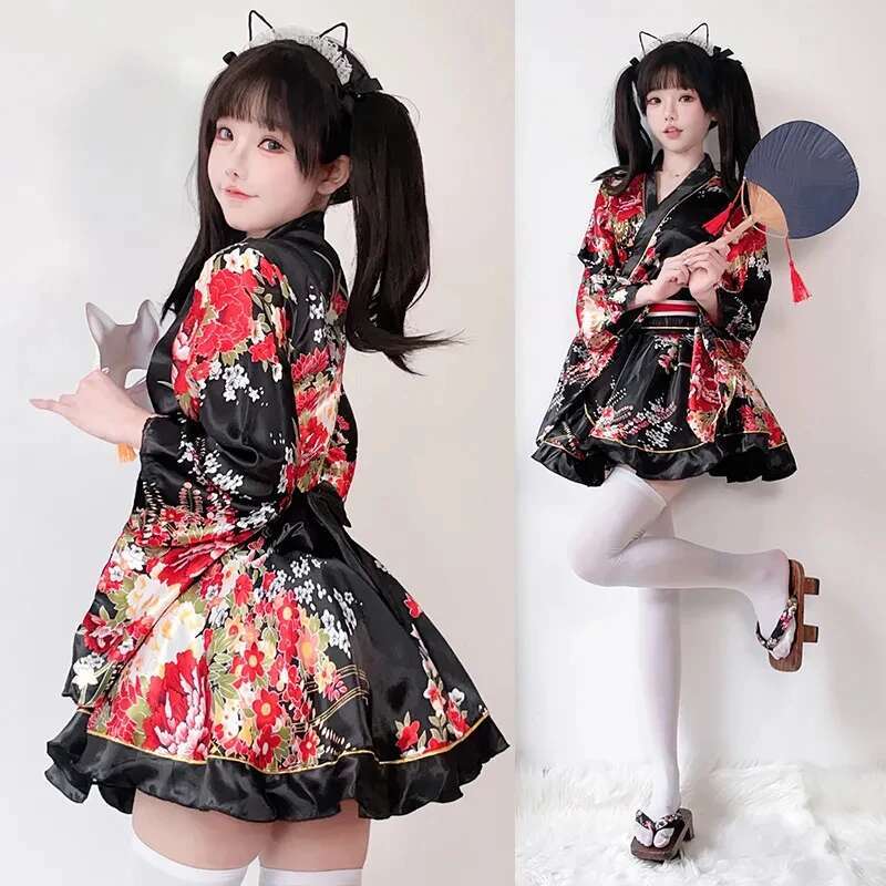 Japanese Modified Kimono Dress - Summer Alt Clothing 评论和价格