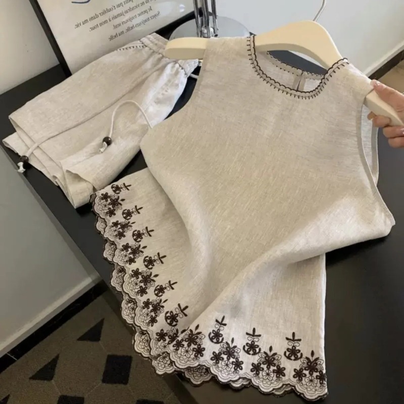 Simple Old Money Style Cotton  - Summer Clothing Linen 评论和价格