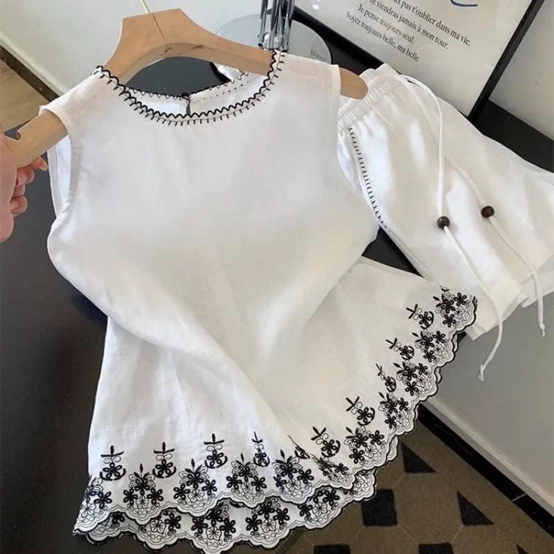 Simple Old Money Style Cotton  - Summer Clothing Linen 评论和价格