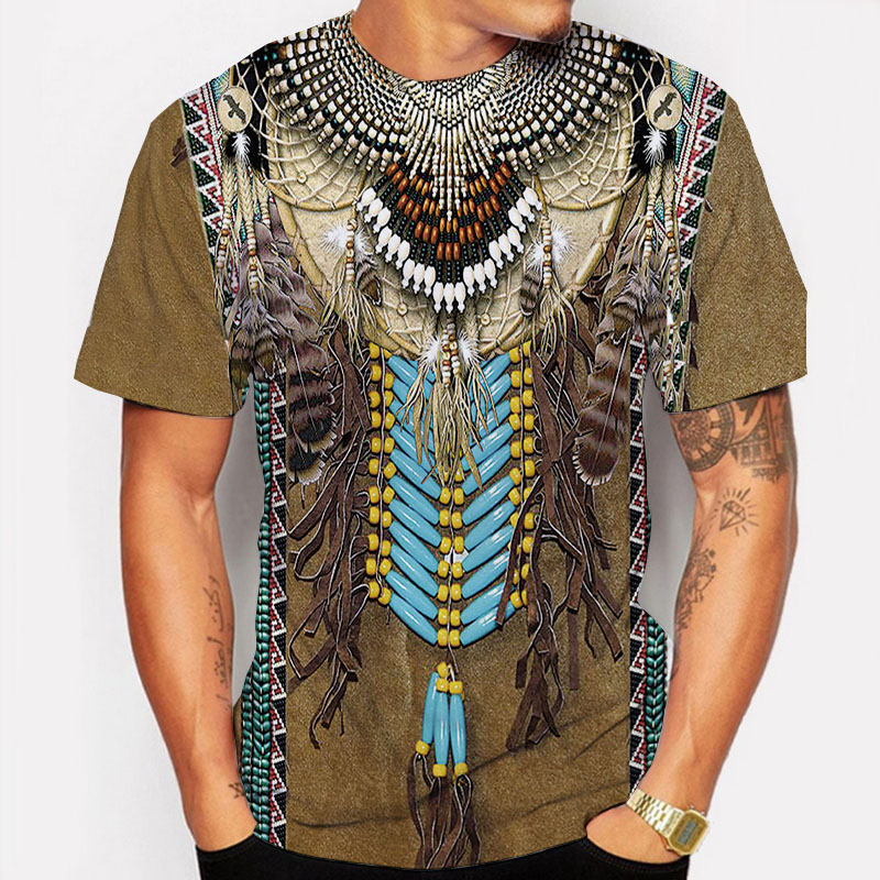Indian T-Shirts Ethnic Style 3 - Indian Summer Vintage Clothing 评论和价格