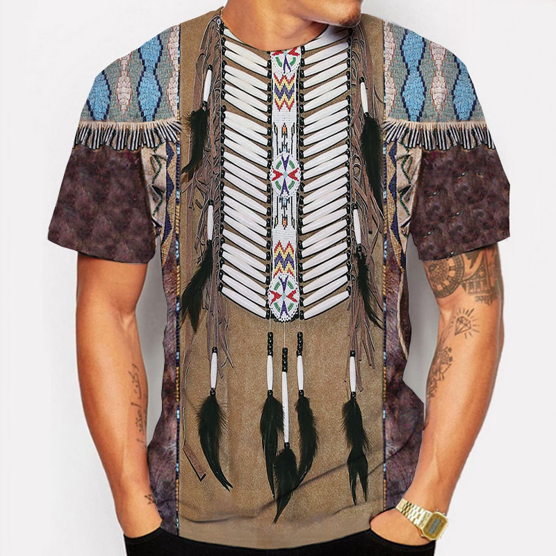 Indian T-Shirts Ethnic Style 3 - Indian Summer Vintage Clothing 评论和价格