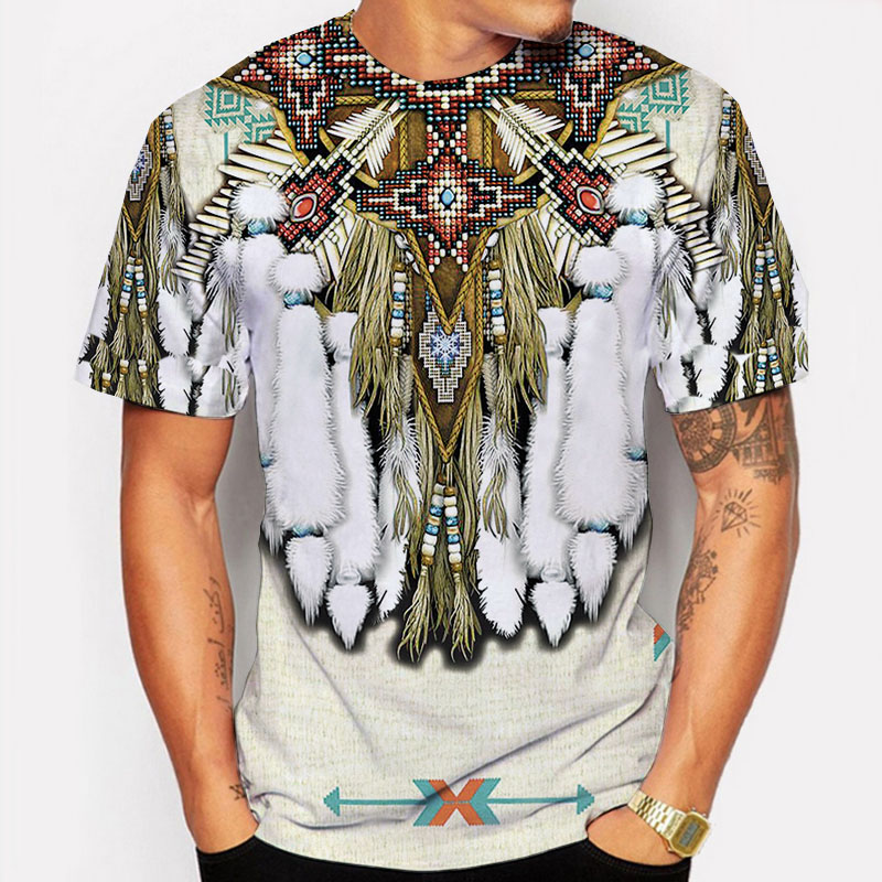 Indian T-Shirts Ethnic Style 3 - Indian Summer Vintage Clothing 评论和价格