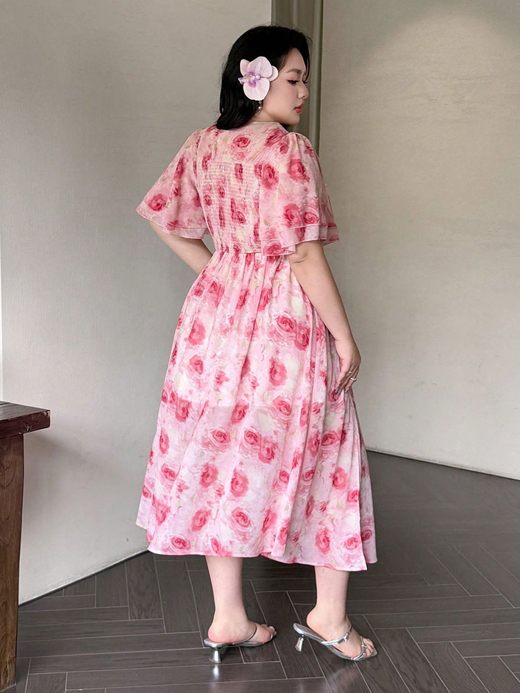 New Big Size Sexy V-Neck Flora - Summer Days Clothing 评论和价格