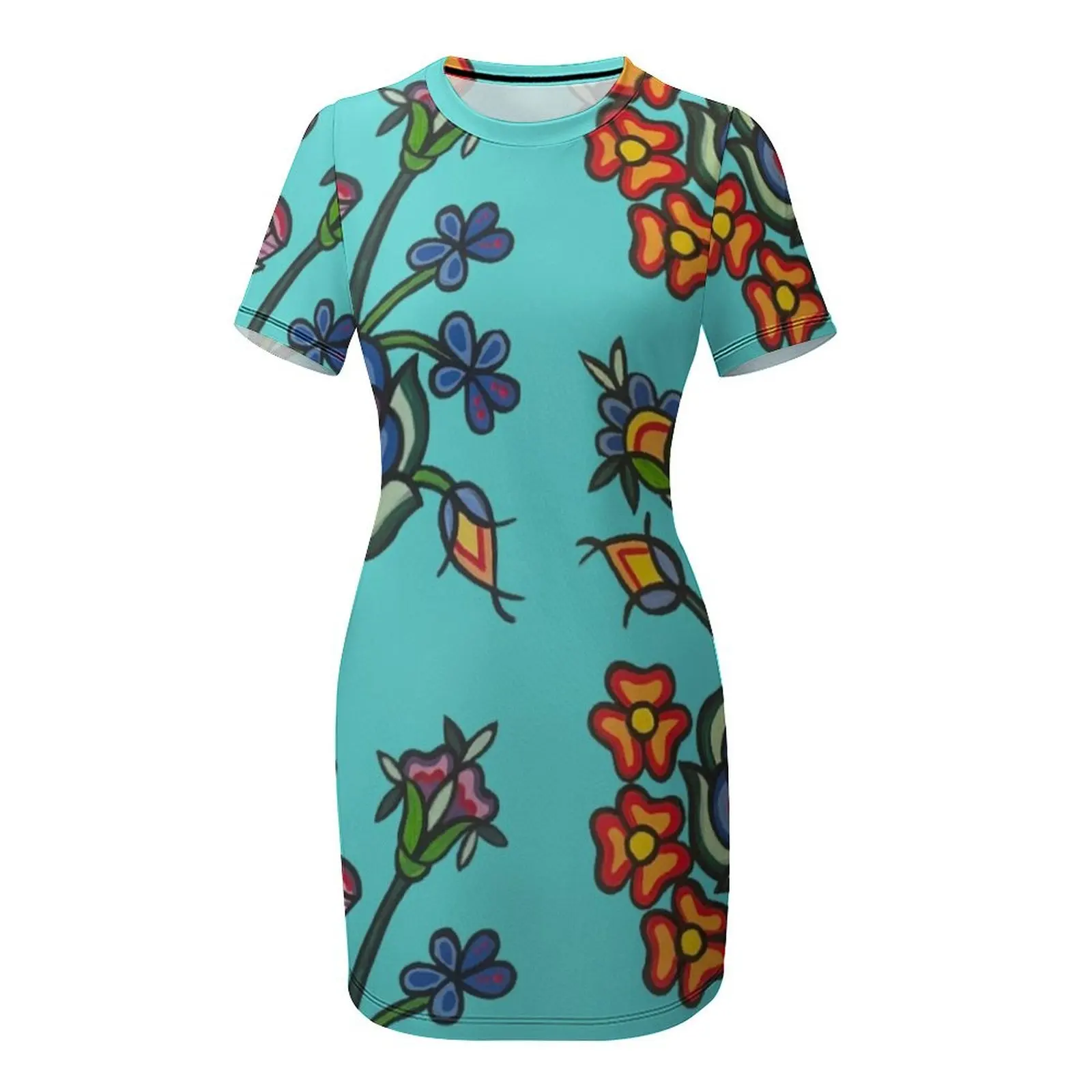 Happiness Blooms on aqua blue  - Summer Clothing Online 评论和价格