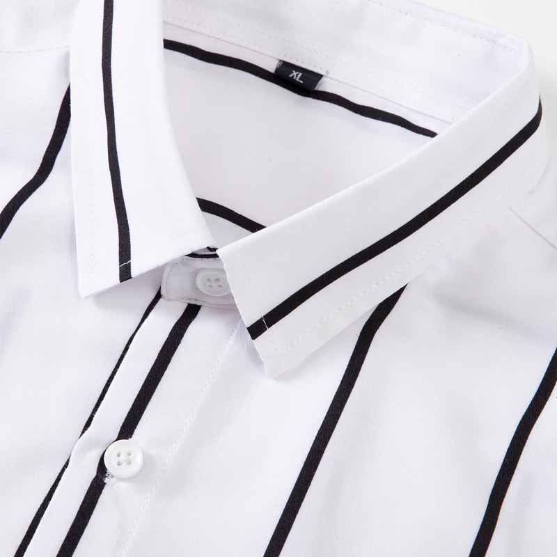 Men's Striped Dress Shirt Long - Summer Clothing Dress 评论和价格