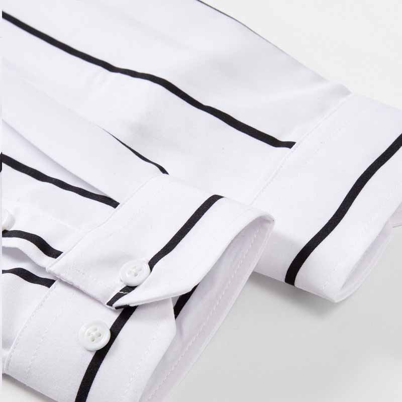 Men's Striped Dress Shirt Long - Summer Clothing Dress 评论和价格