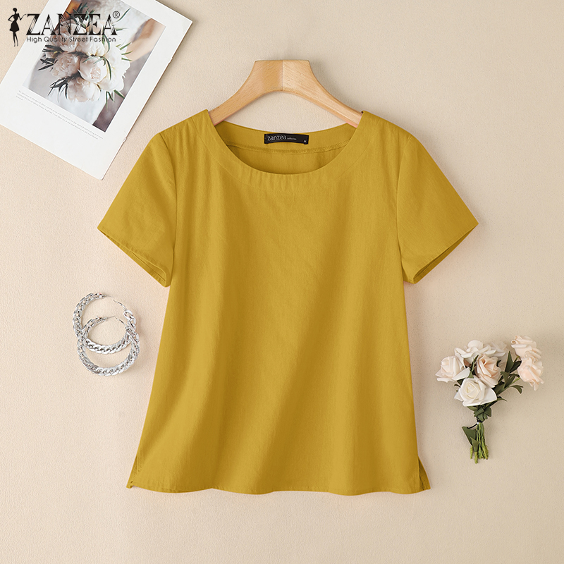 ZANZEA Summer Casual Cotton Bl - Summer Days Clothing 评论和价格