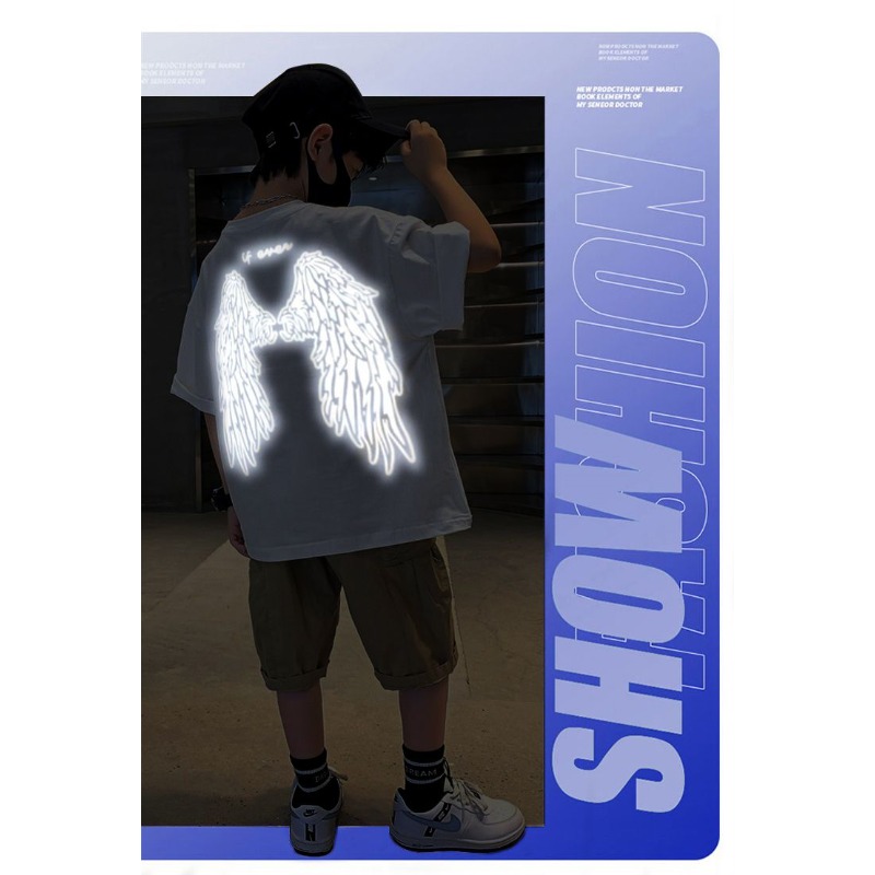 Youth Reflective Wings T Shirt - Summer Clothing For Teens 评论和价格