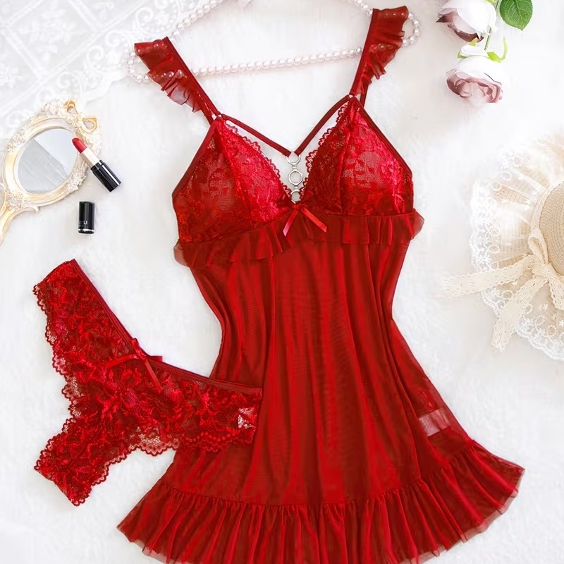 2026 New Red Sexy Lingerie Set - Summer Nights Clothing 评论和价格