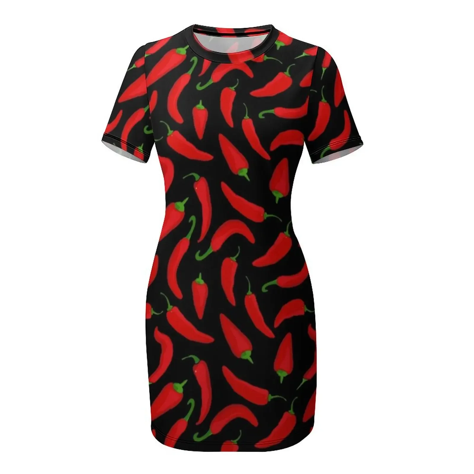 Red Chilli Pepper Pattern on B - Summer Clothing Online 评论和价格