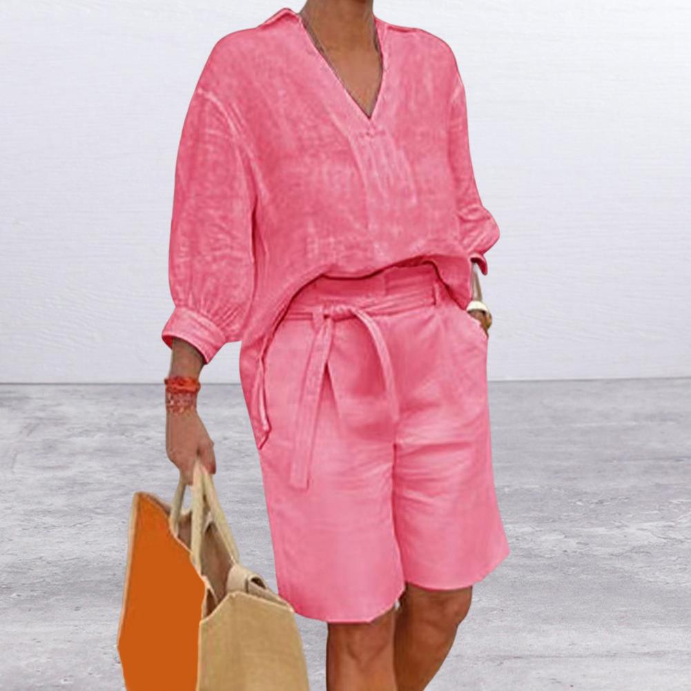Cotton Linen Women's Two Piece - Summer Clothing Linen 评论和价格