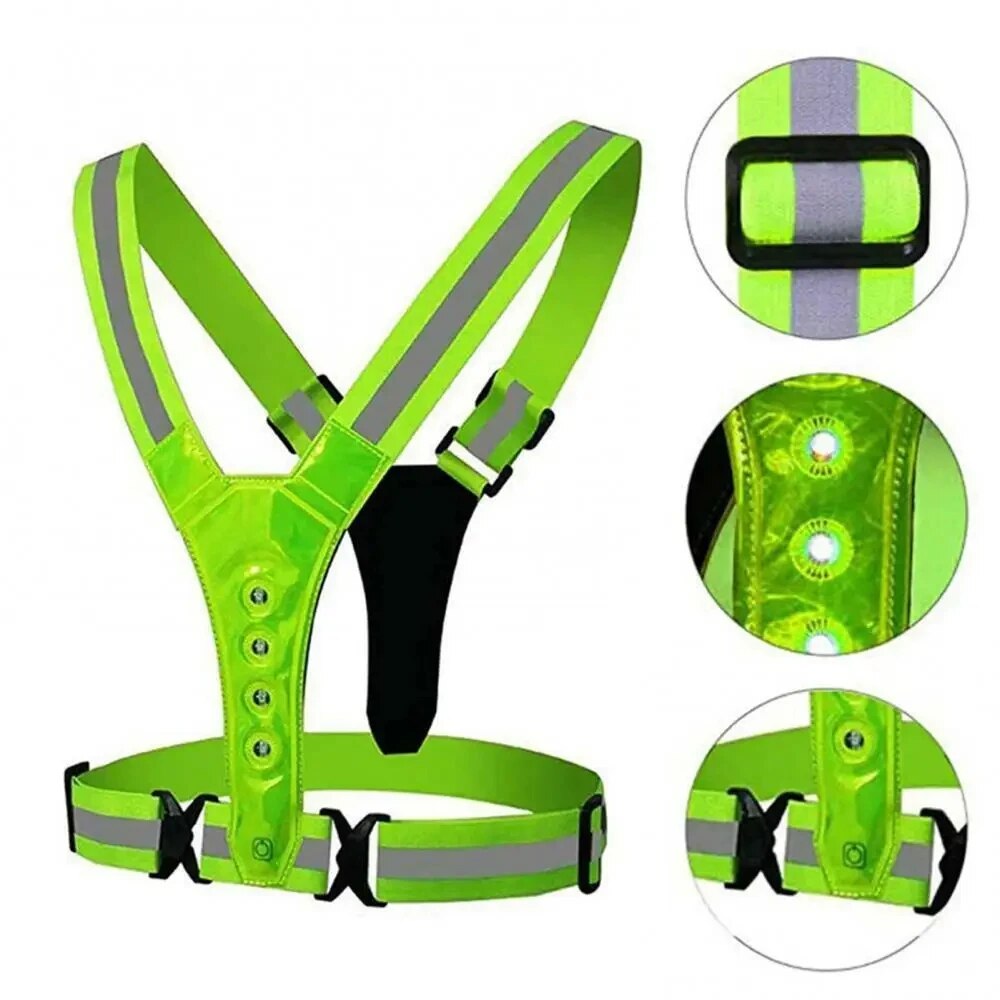 LED Running Vest Reflective Gl - Summer Nights Clothing 评论和价格