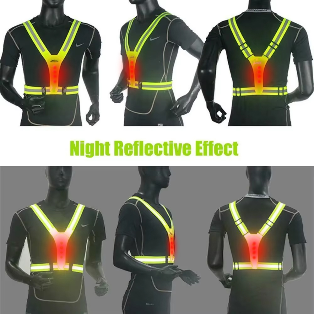 LED Running Vest Reflective Gl - Summer Nights Clothing 评论和价格
