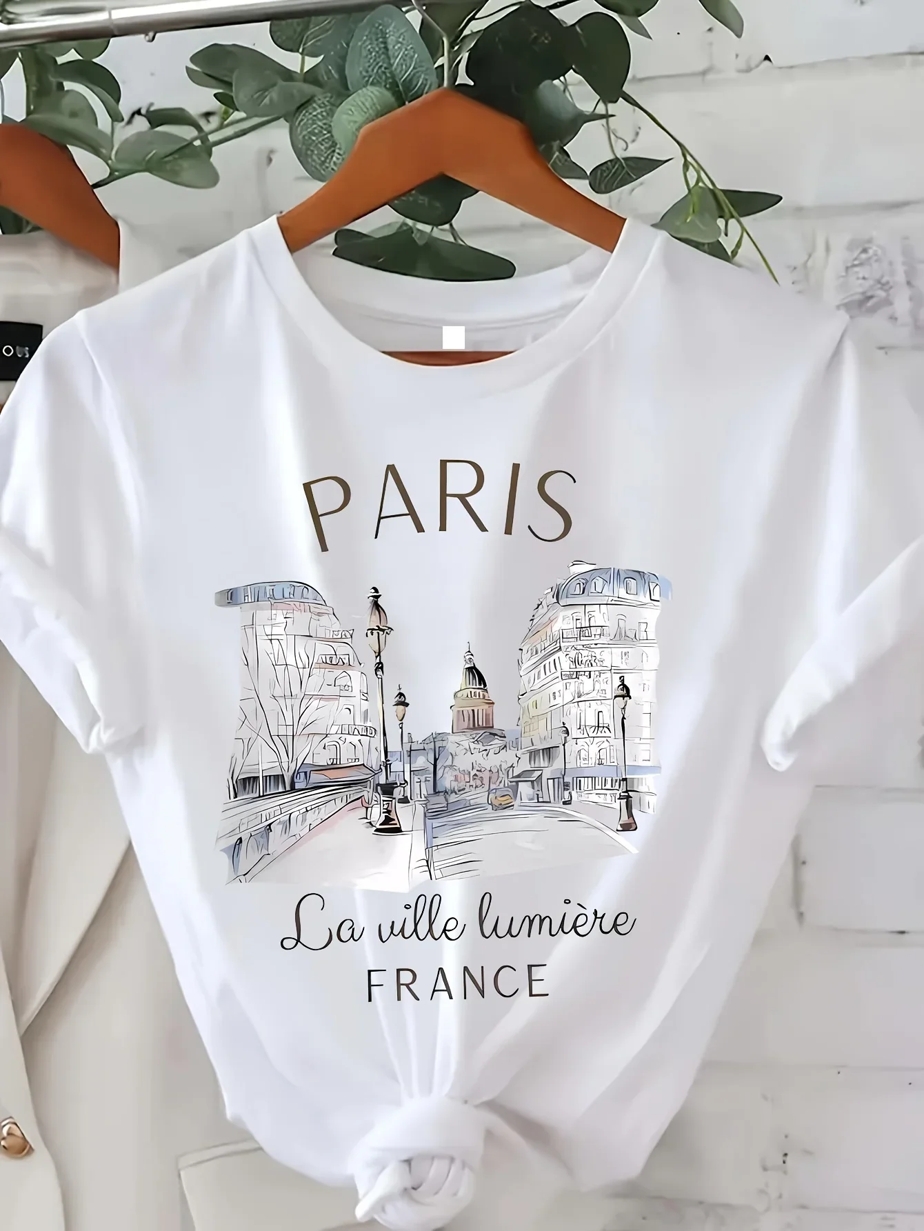 Y2k T Shirt Paris Women Print  - Summer Clothing In Paris 评论和价格