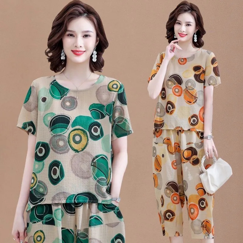 New Short-Sleeved T-Shirt for  - Summer Clothing Linen 评论和价格
