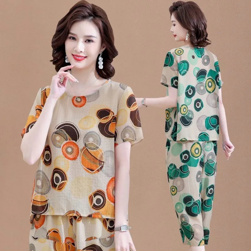 New Short-Sleeved T-Shirt for  - Summer Clothing Linen 评论和价格