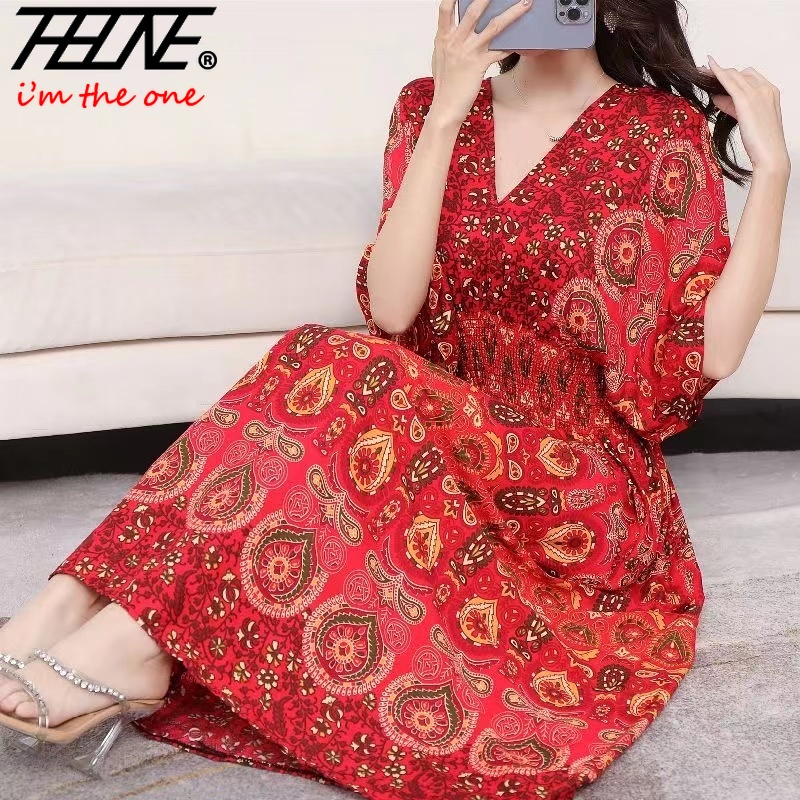 Women Dress Summer 2024 Maxi L - Indian Summer Vintage Clothing 评论和价格
