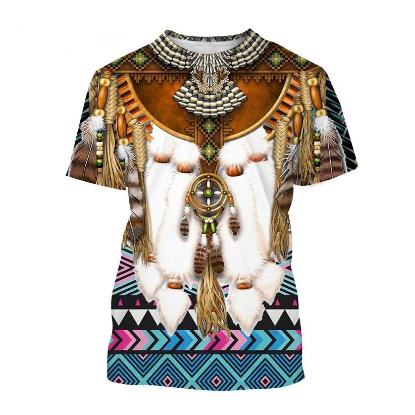 Indian Ethnic Style 3D Print T - Indian Summer Vintage Clothing 评论和价格