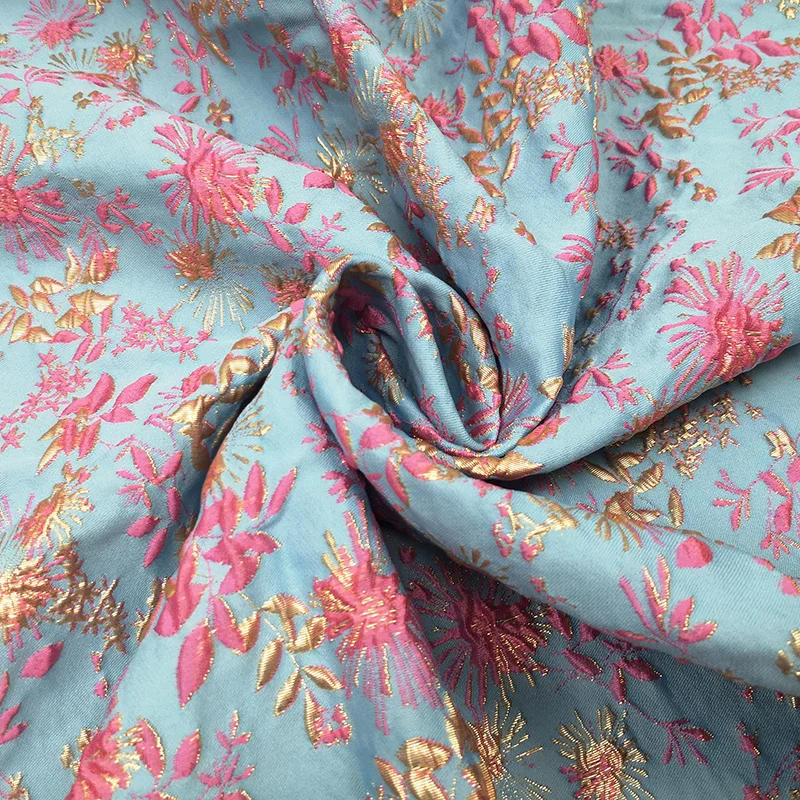 Bronzing Jacquard Brocade Poly - Summer Clothing Material 评论和价格