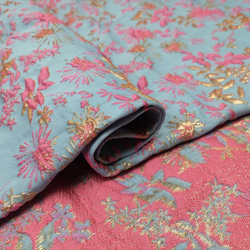 Bronzing Jacquard Brocade Poly - Summer Clothing Material 评论和价格