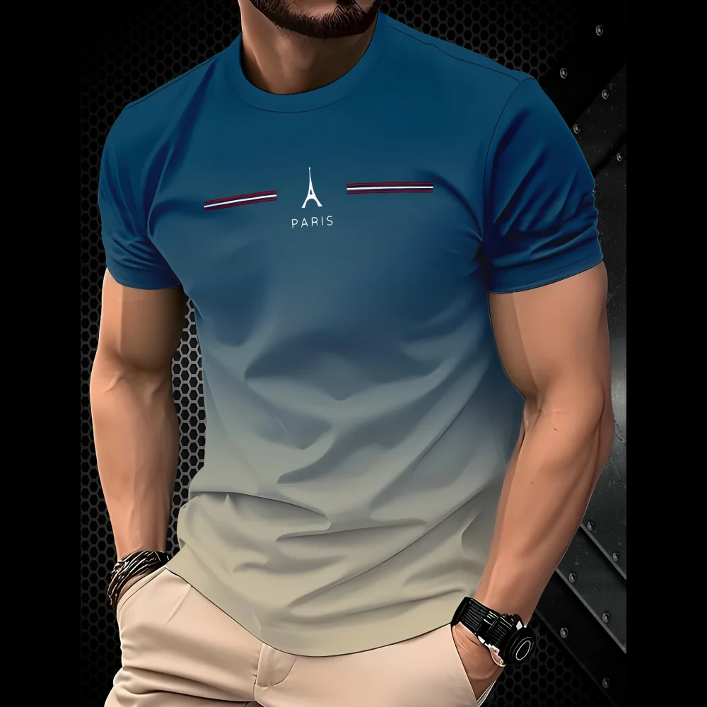 Summer Men's Clothing 3D Gradi - Summer Clothing In Paris 评论和价格