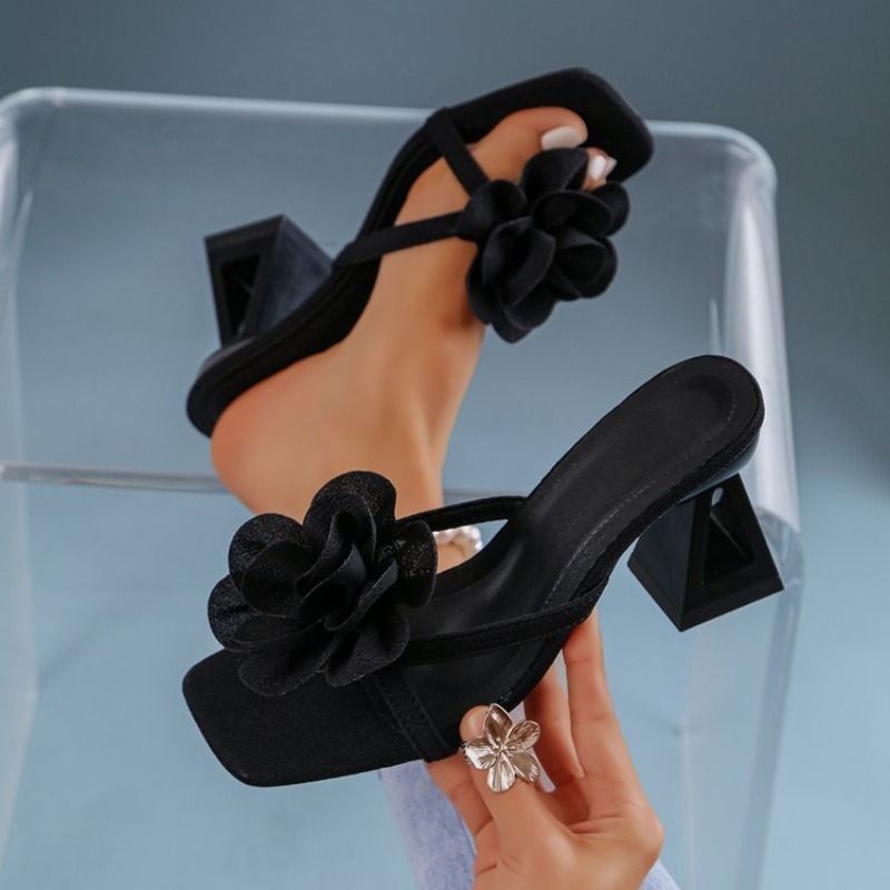 Womens 3D Flower Decor Sandals - Summer Clothing Dress 评论和价格