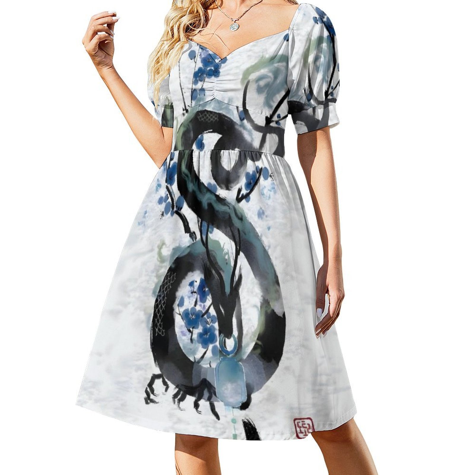Japanese Blue Night Dragon Ink - Summer Nights Clothing 评论和价格
