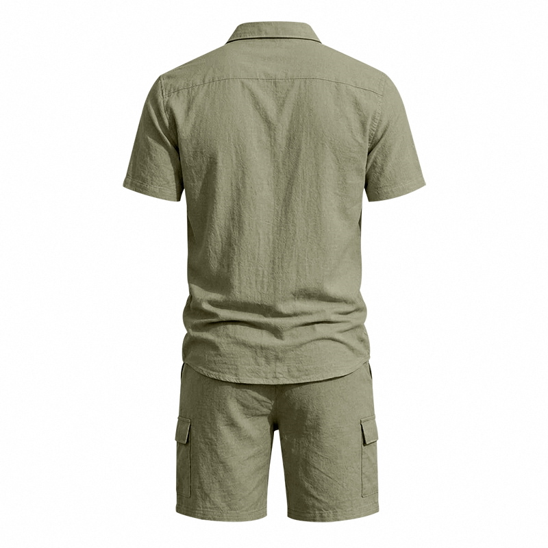 Men Summer American Linen Two  - Summer Clothing Linen 评论和价格