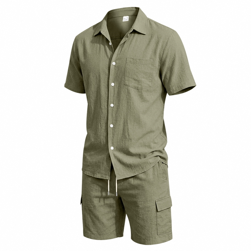 Men Summer American Linen Two  - Summer Clothing Linen 评论和价格