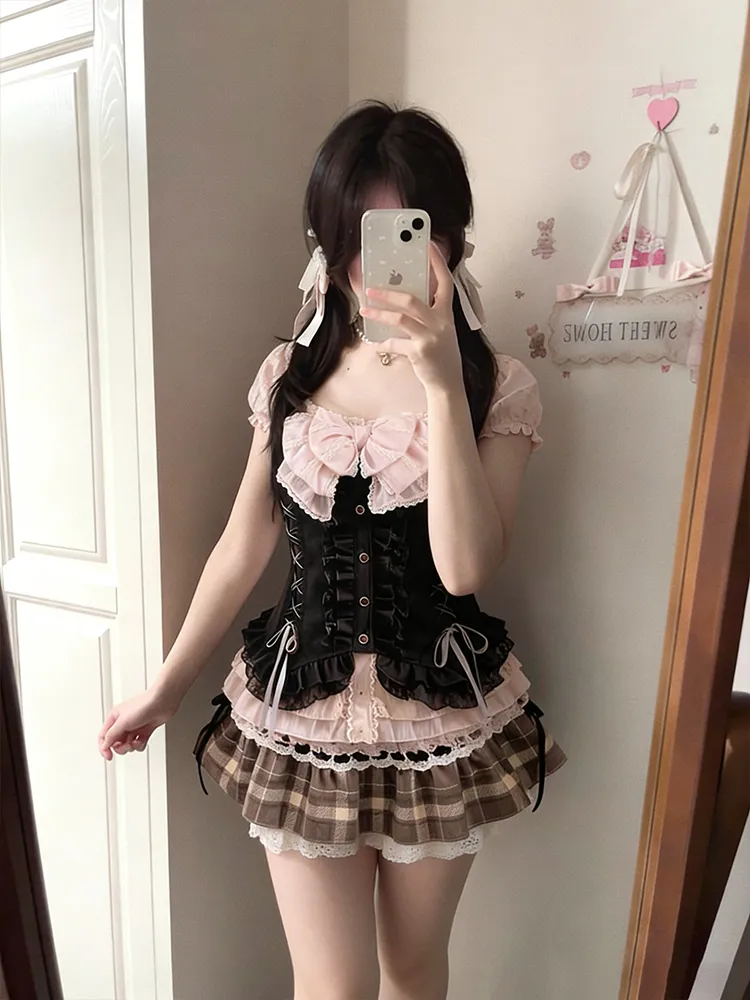Japanese Sweet Three Piece Set - Summer Alt Clothing 评论和价格
